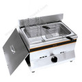 Fried Cooking Essential Heavy Duty Kommerzielle Gas Friteuse Maschine Mit 1-Tank 2-Korb Fried Chicken Equipment